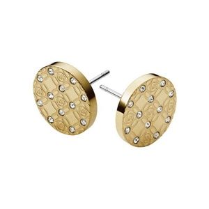 COPY - Michael Kors Gold Tone Heritage Logo Earrings NWT